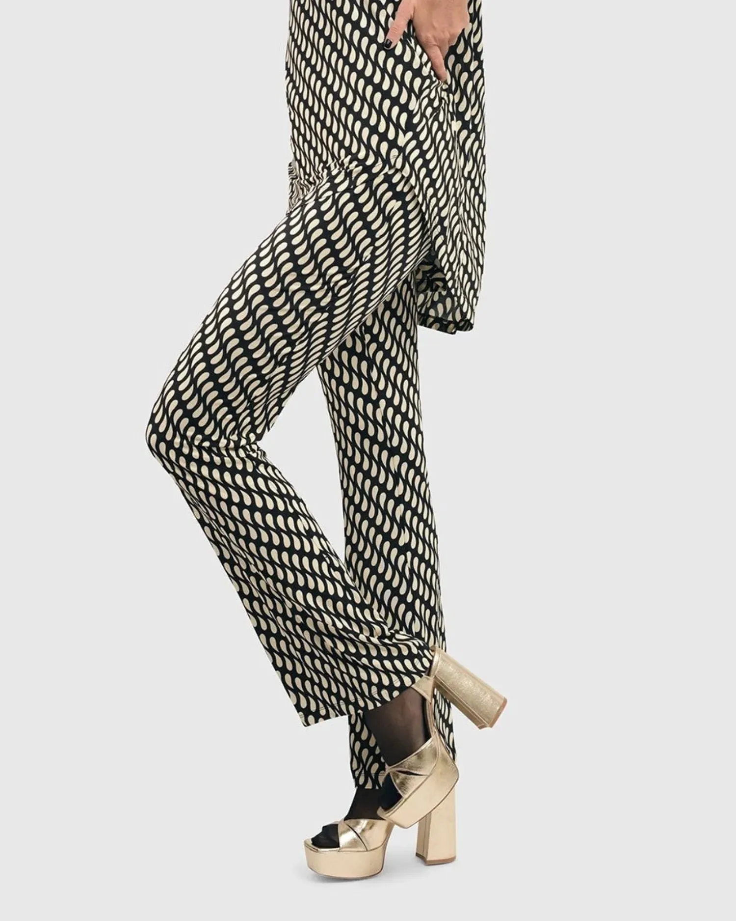 Ana Bootleg Flare Pants, Droplets