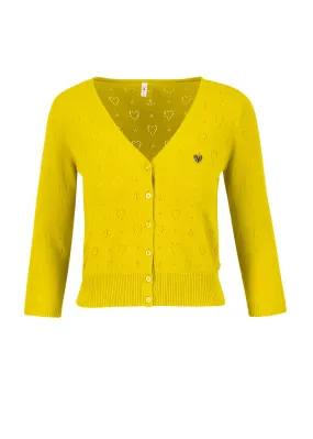 Blutsgeschwister Cardigan V-Neck Kruz Yellow