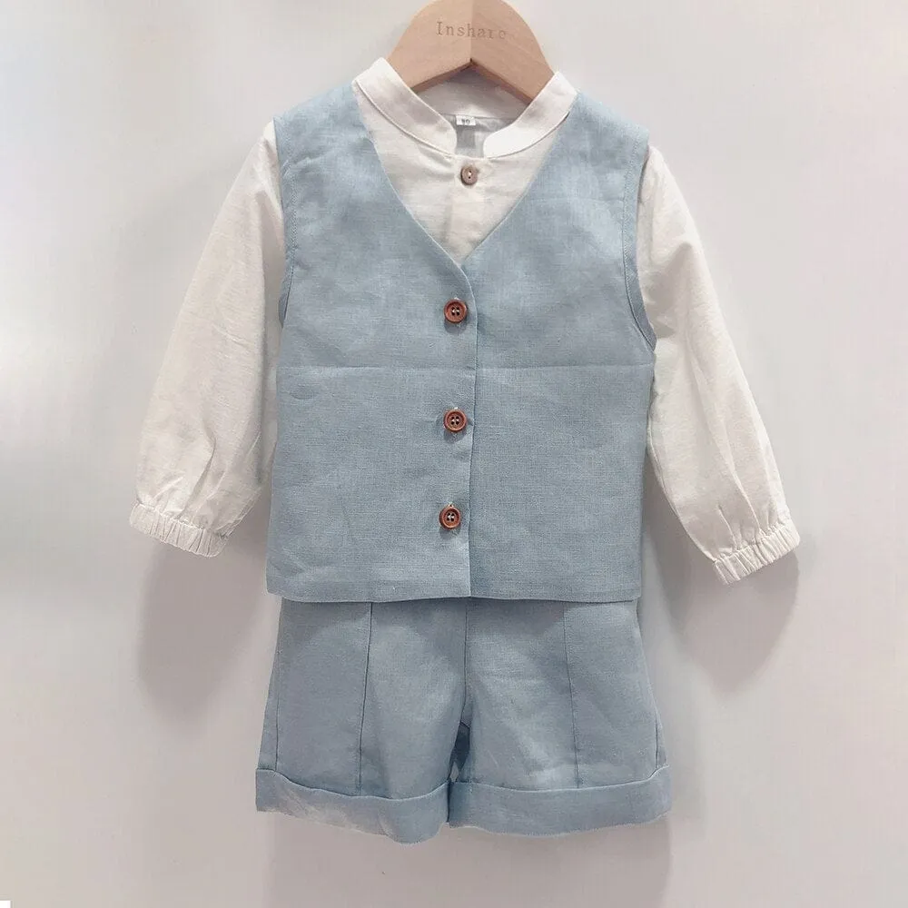 Boys Linen 3 Piece Outfit