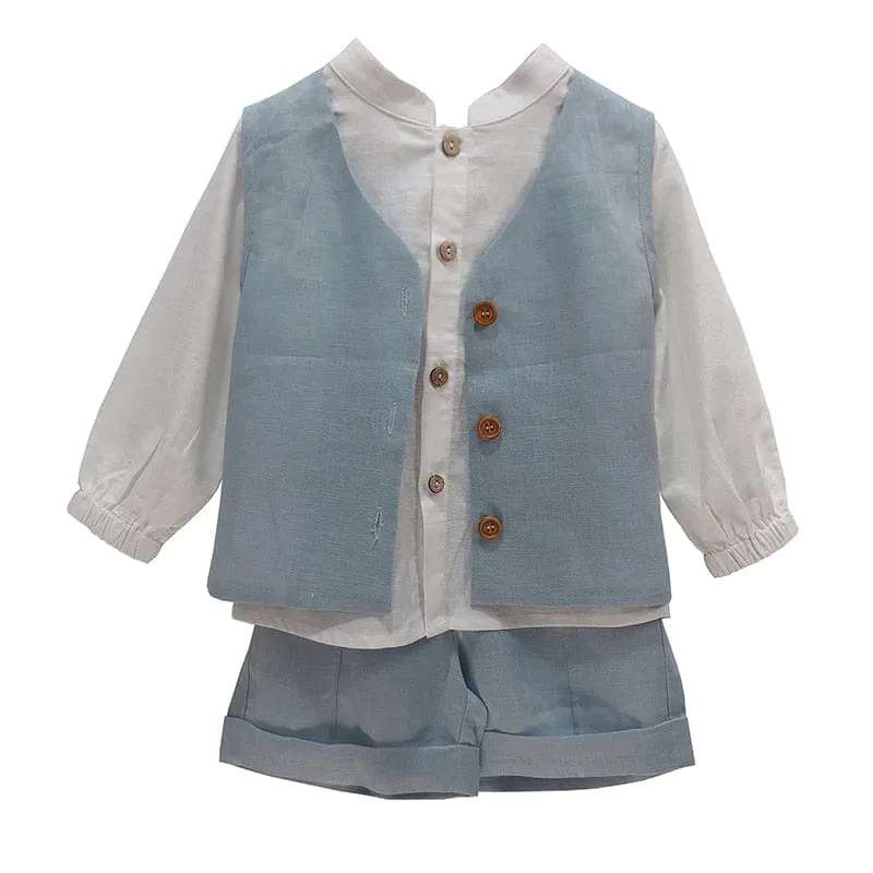 Boys Linen 3 Piece Outfit
