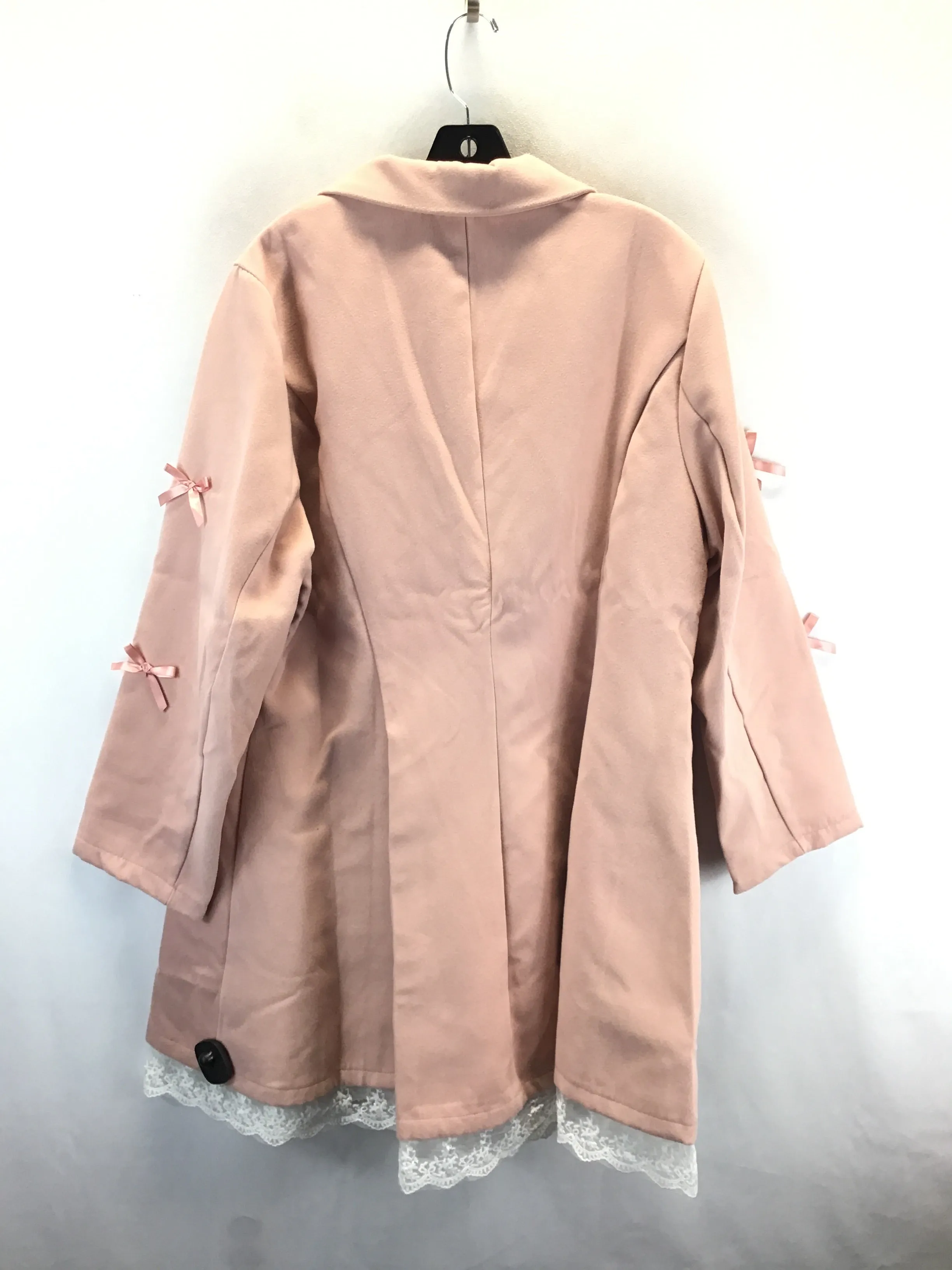 Coat Peacoat By Shein In Pink, Size: 2x