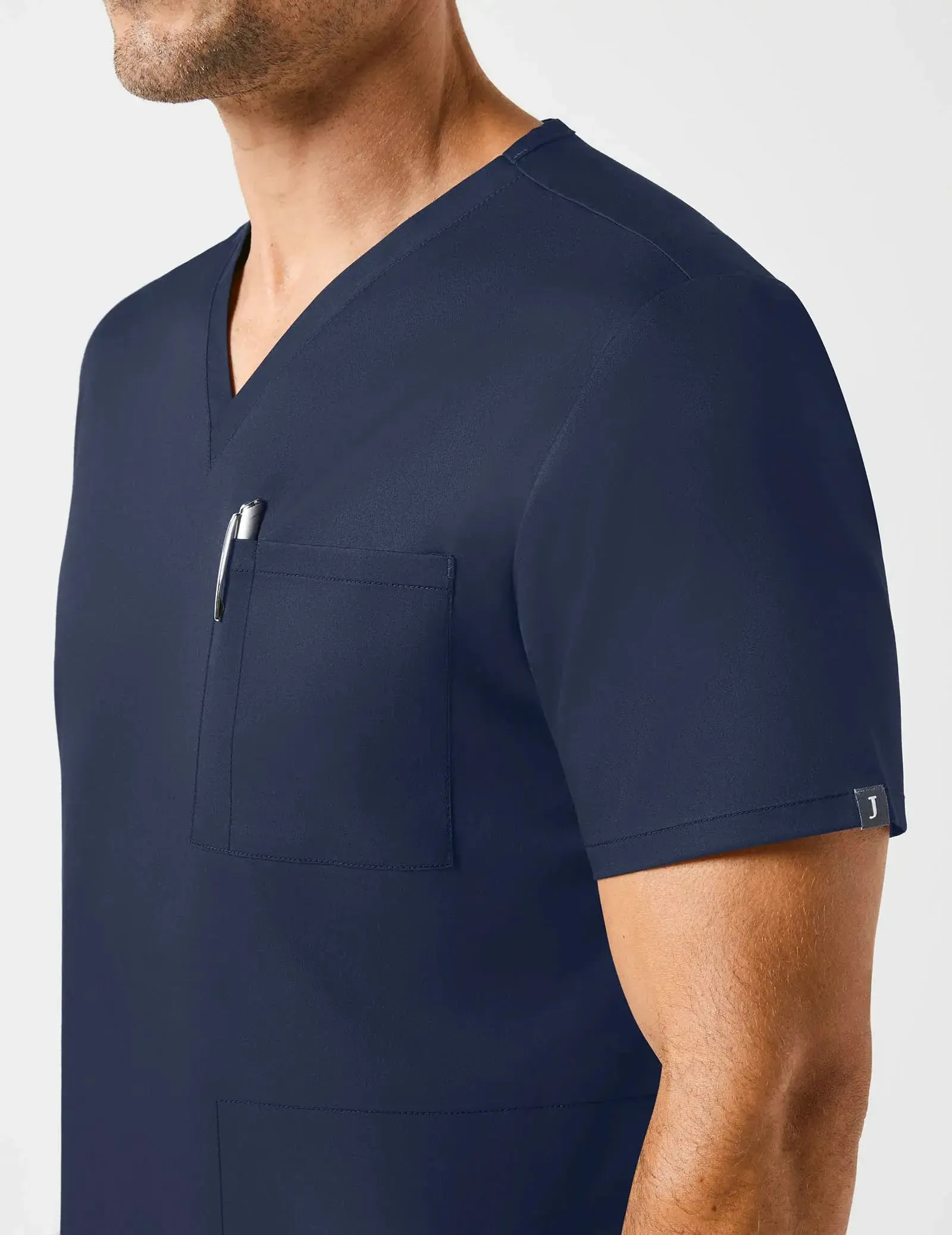 Jaanuu Men's V-Neck 3 Pocket Top - Peacoat