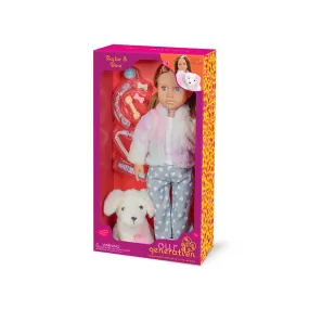 Our Generation Skylar 18" Doll w/ RainbowPetDogBow
