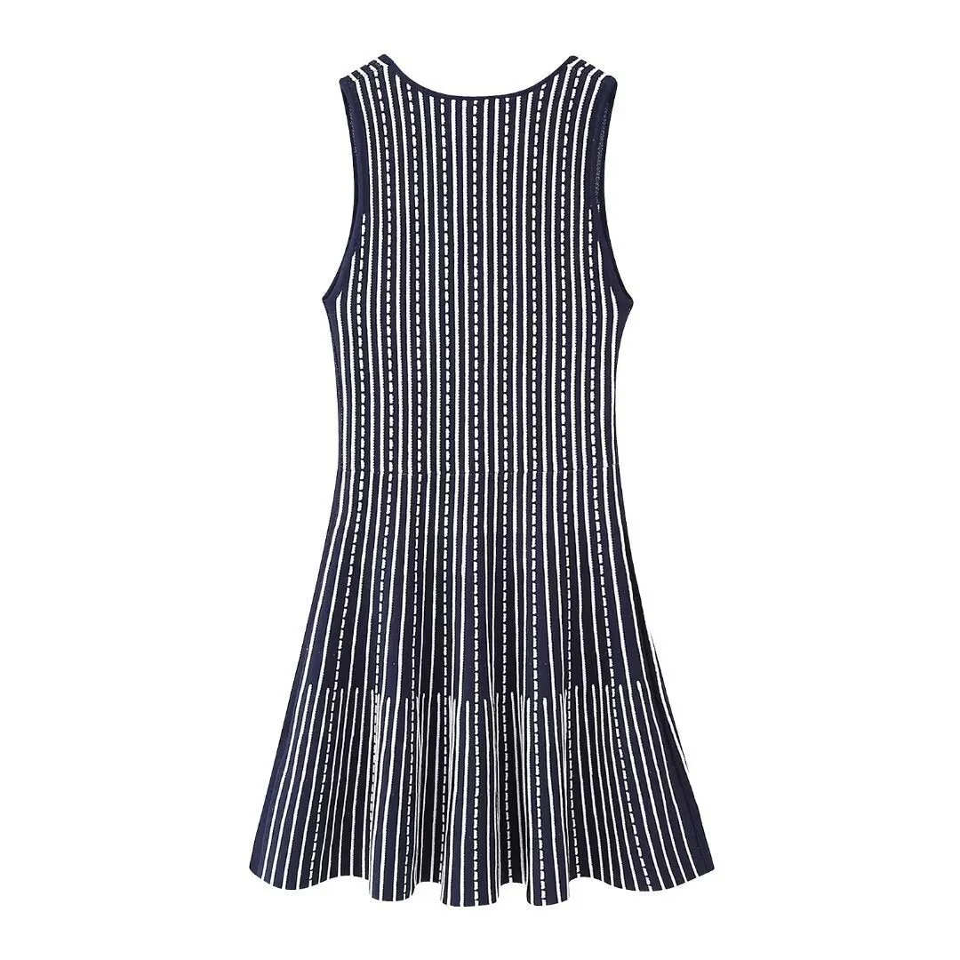 Striped Knit Mini Dress - Final Sale