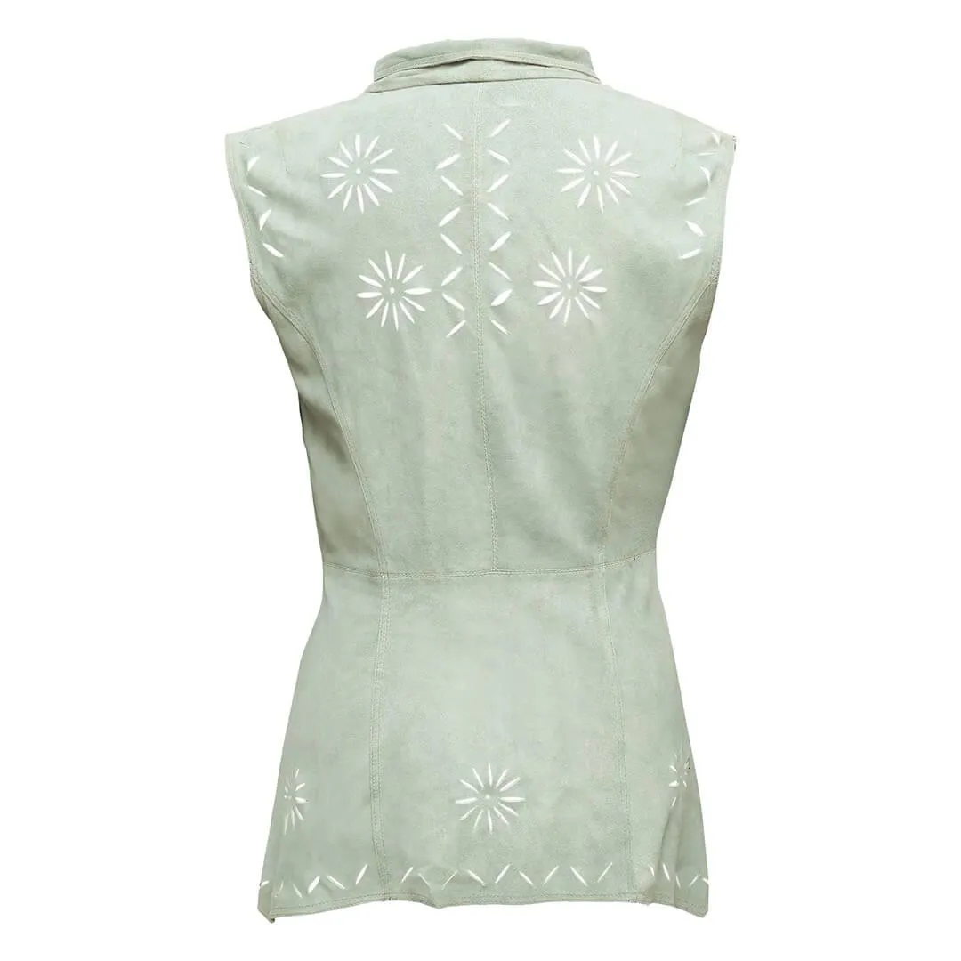 Suede Leather Long Vest