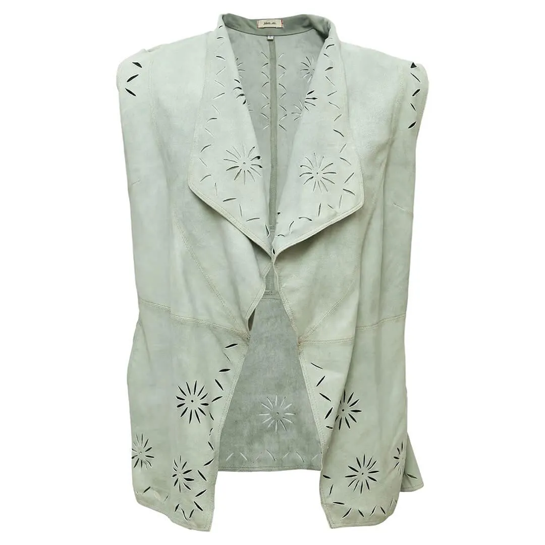 Suede Leather Long Vest