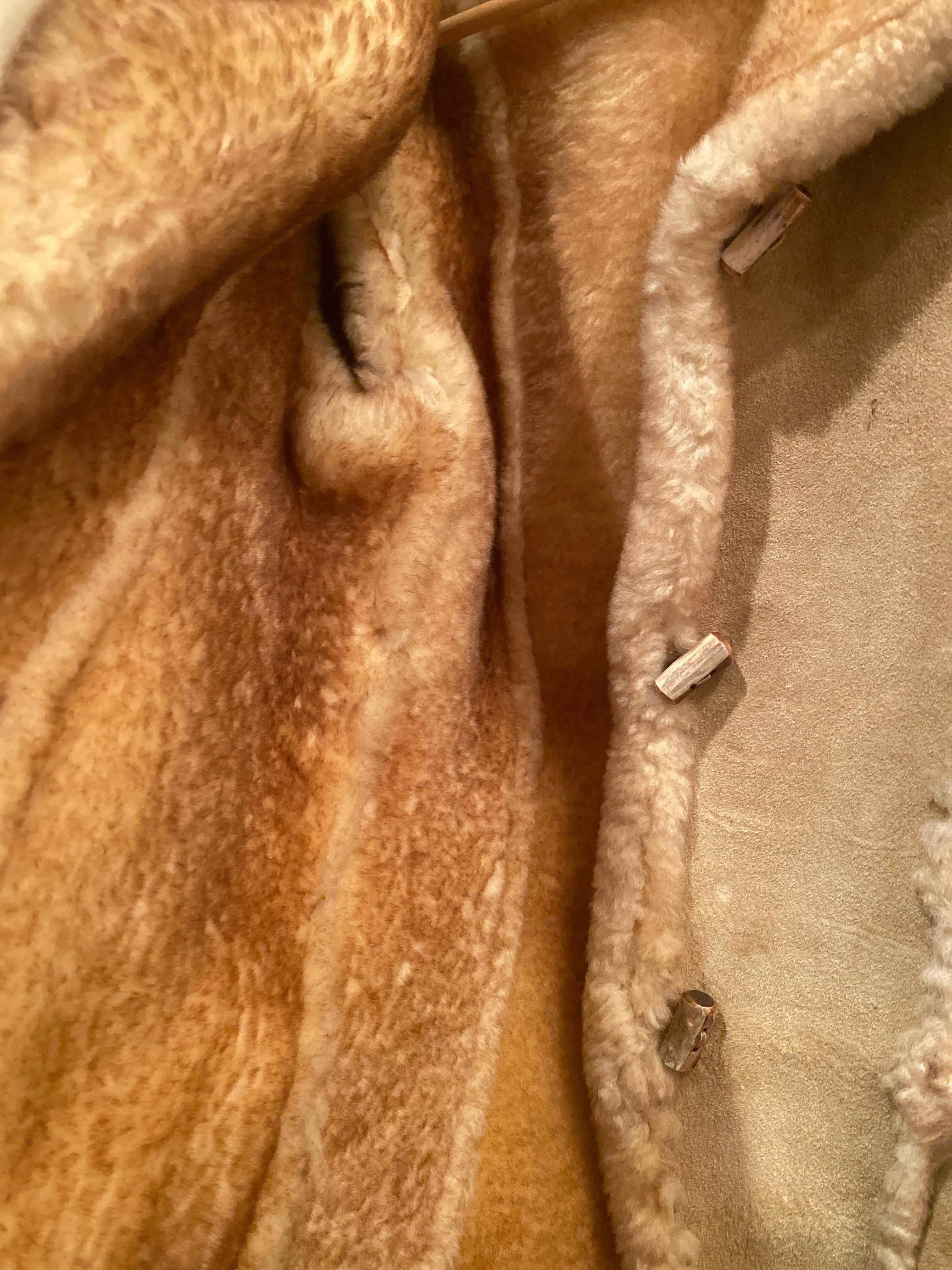 Vintage 1970's Shearling Suede Chubby Jacket / SM