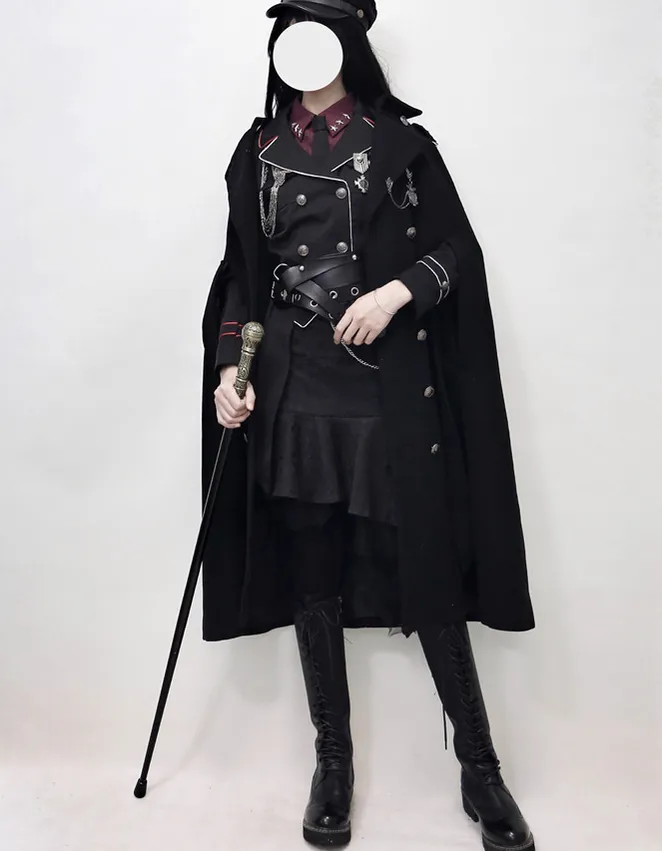 YourHighness~Gothic Lolita Suits Red Black Coat and SK
