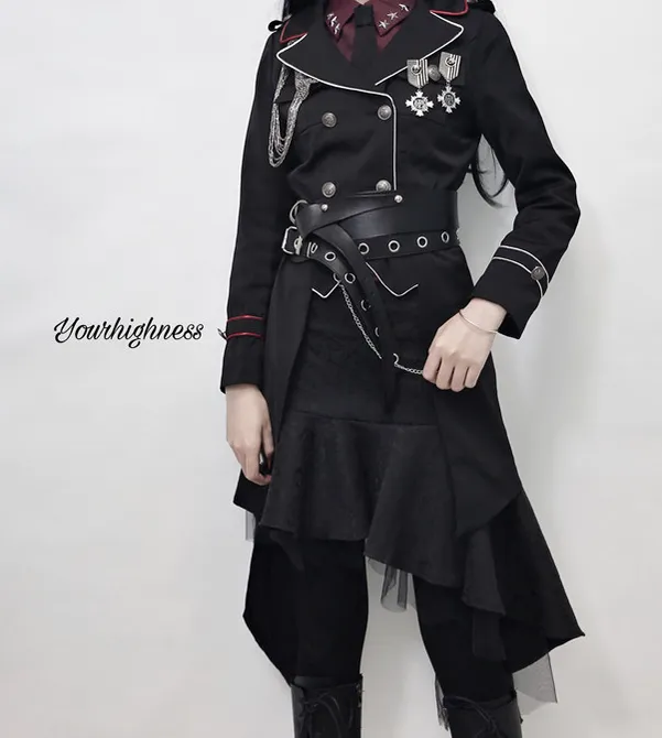 YourHighness~Gothic Lolita Suits Red Black Coat and SK